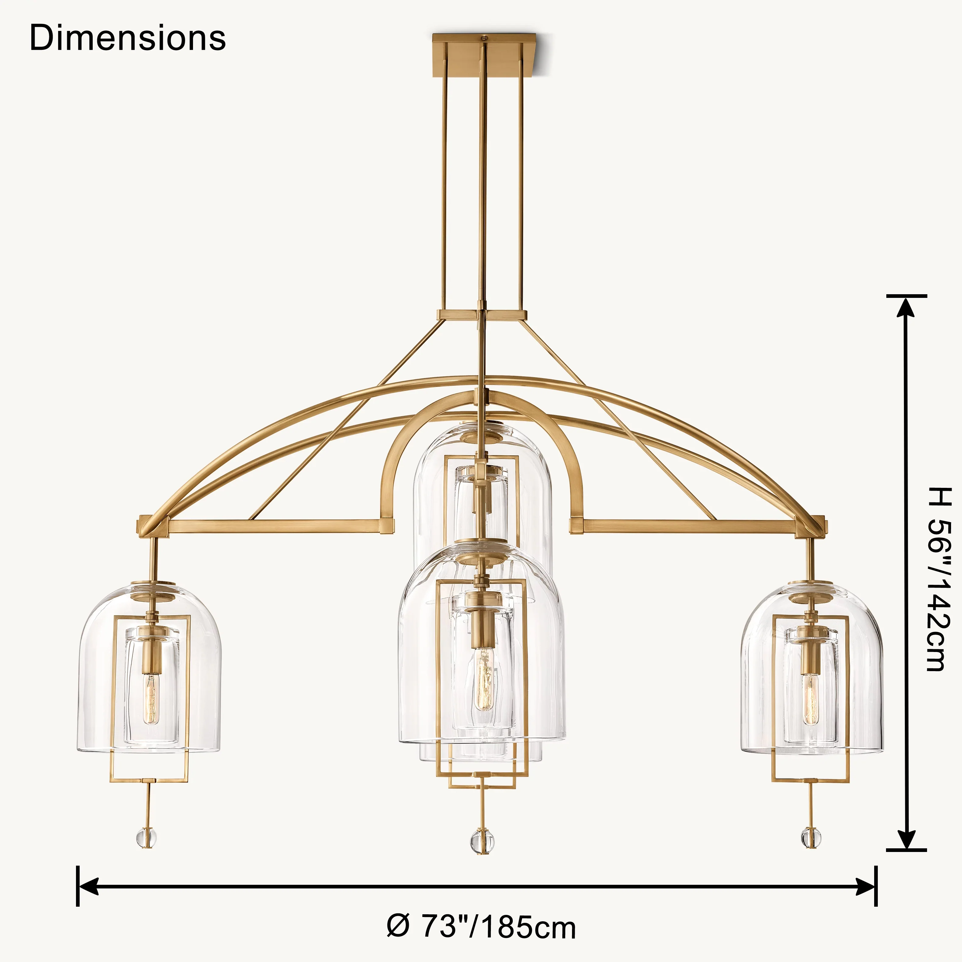 WOMO Bell Glass Chandelier-WM2813 - Image 28