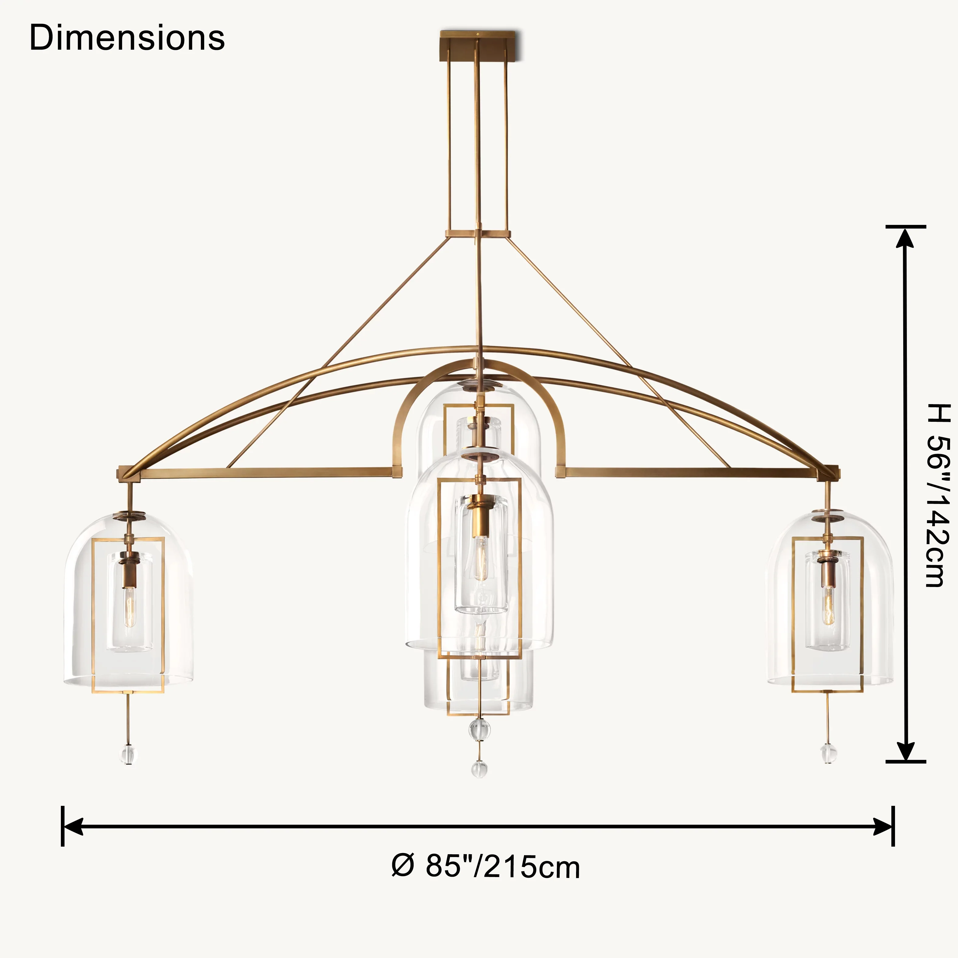 WOMO Bell Glass Chandelier-WM2813 - Image 30