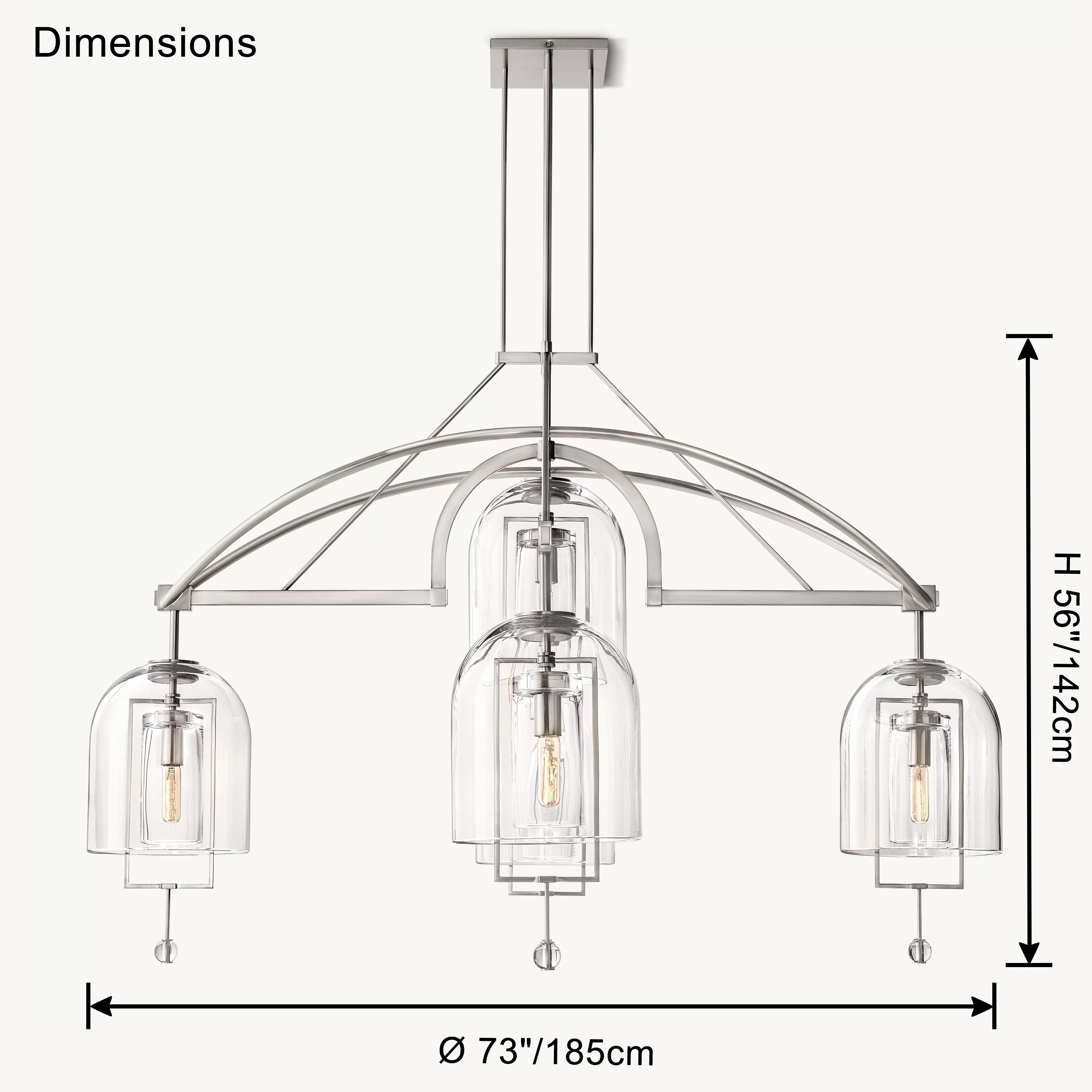 WOMO Bell Glass Chandelier-WM2813 - Image 34