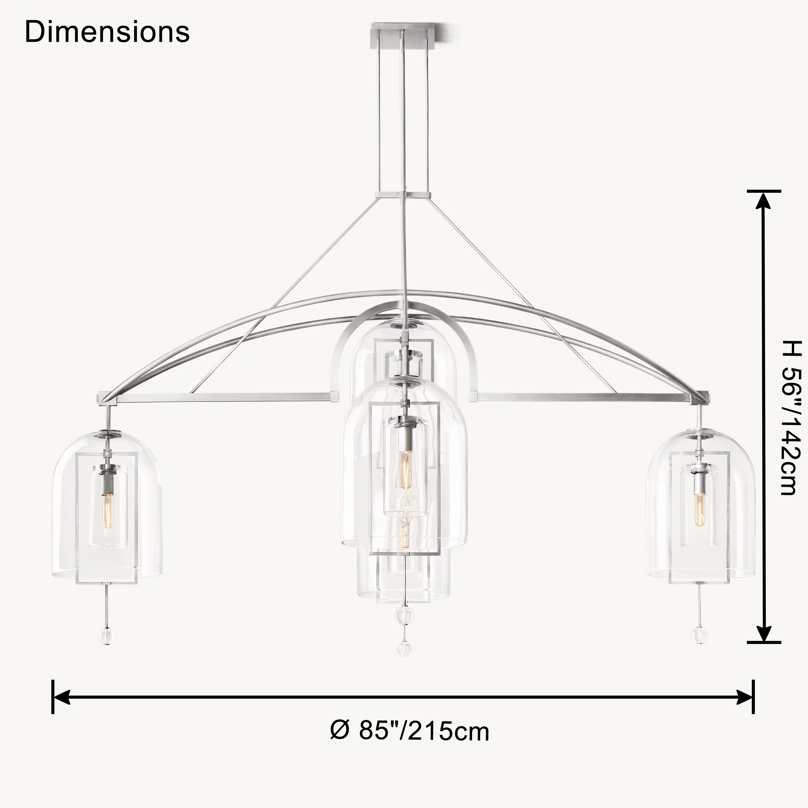 WOMO Bell Glass Chandelier-WM2813 - Image 36
