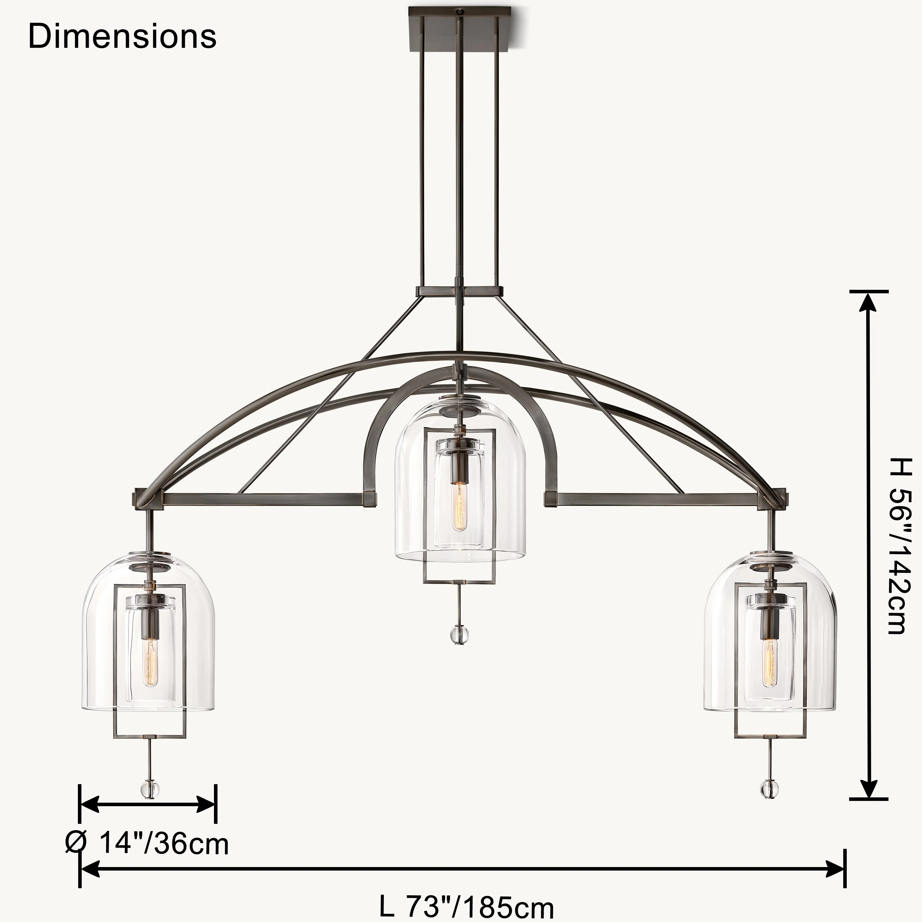 WOMO Bell Glass Chandelier-WM2814 - Image 13