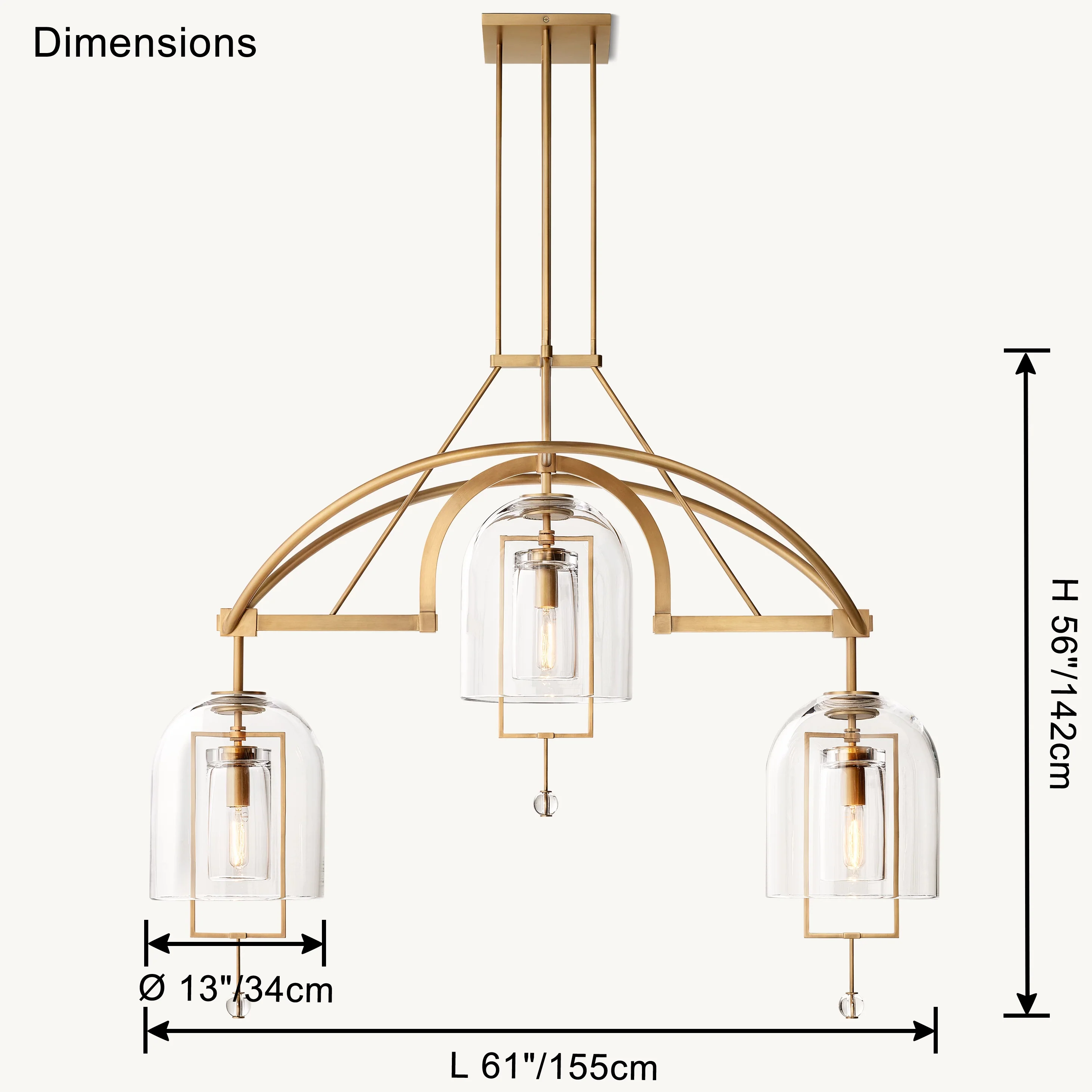 WOMO Bell Glass Chandelier-WM2814 - Image 17