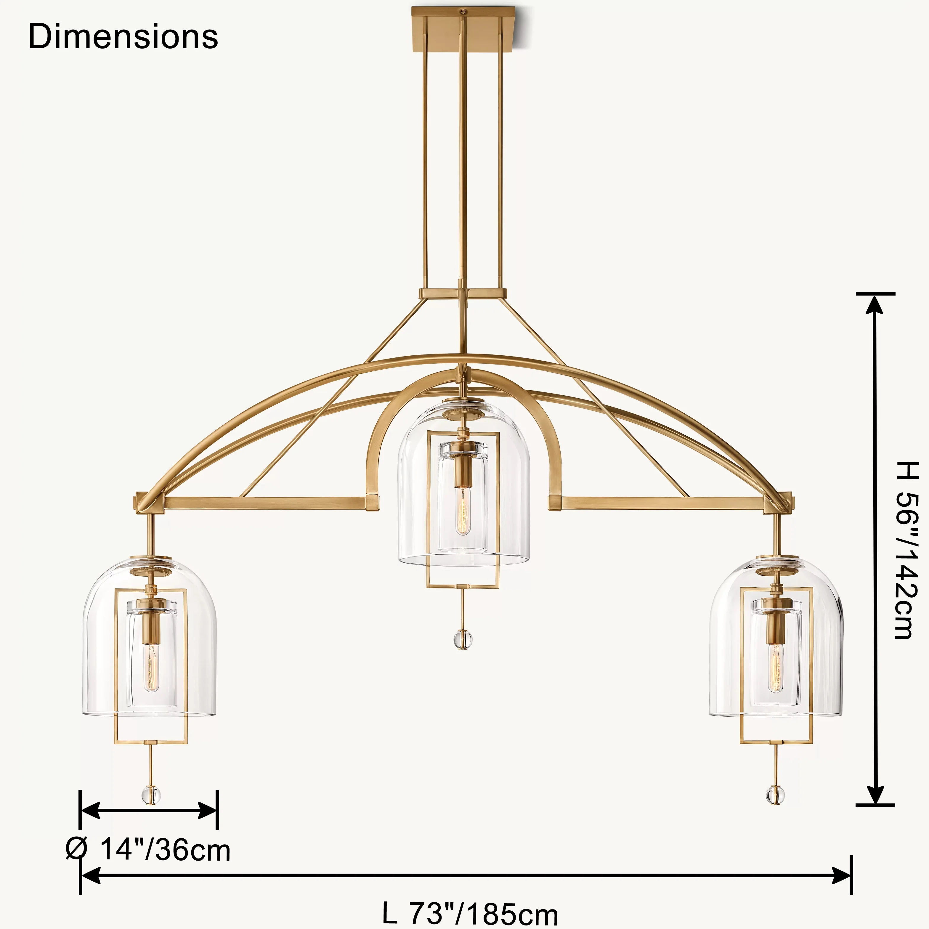 WOMO Bell Glass Chandelier-WM2814 - Image 19