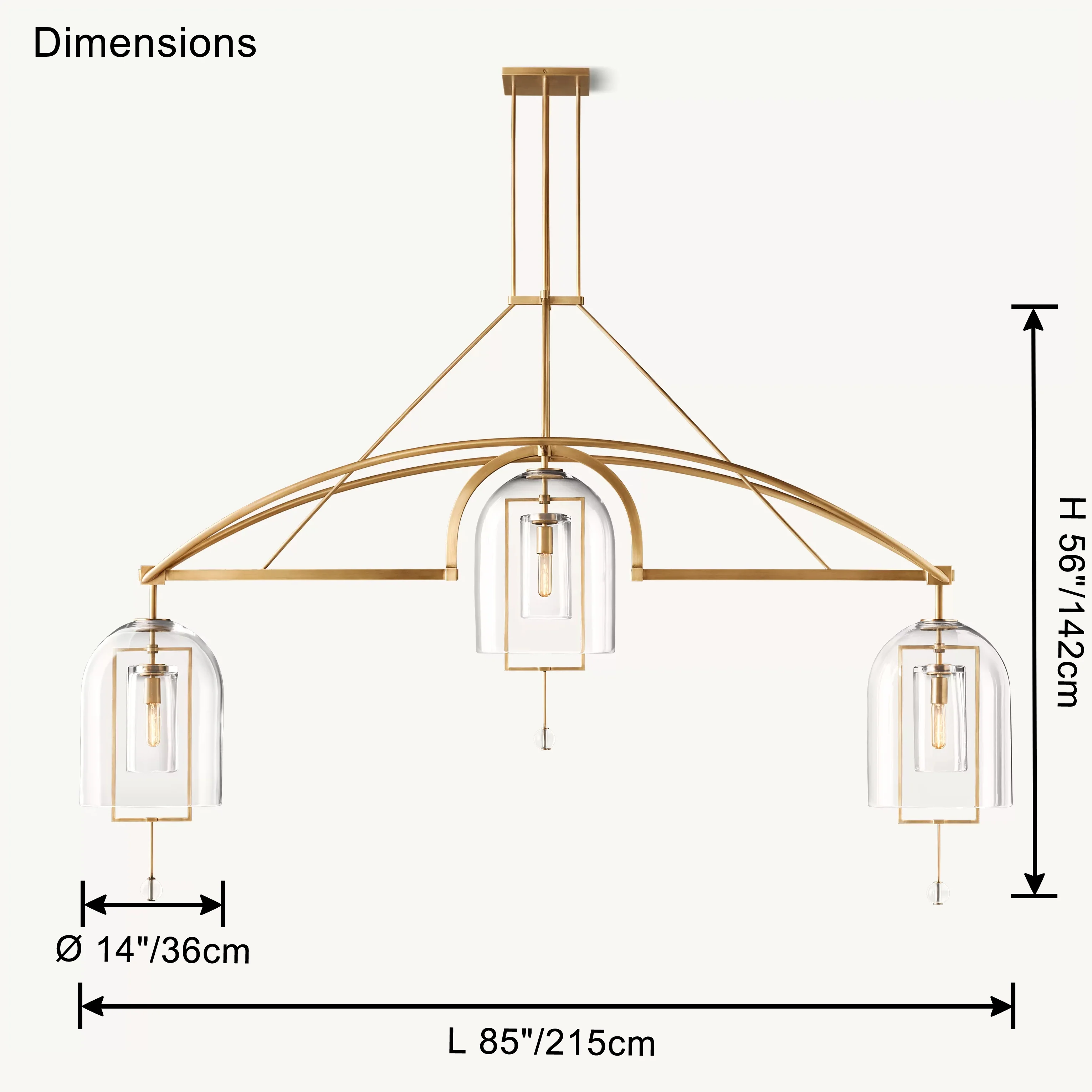 WOMO Bell Glass Chandelier-WM2814 - Image 21