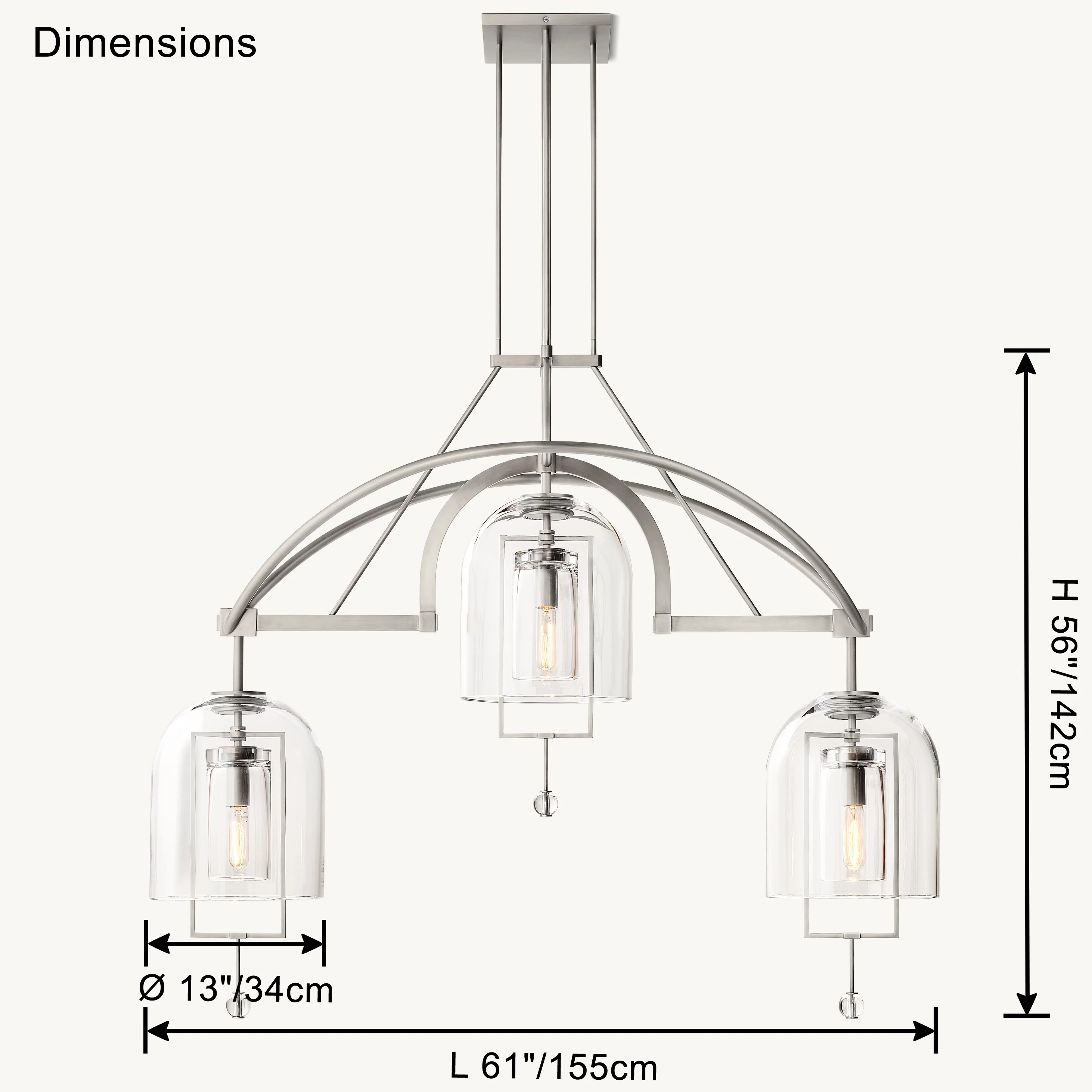WOMO Bell Glass Chandelier-WM2814 - Image 23