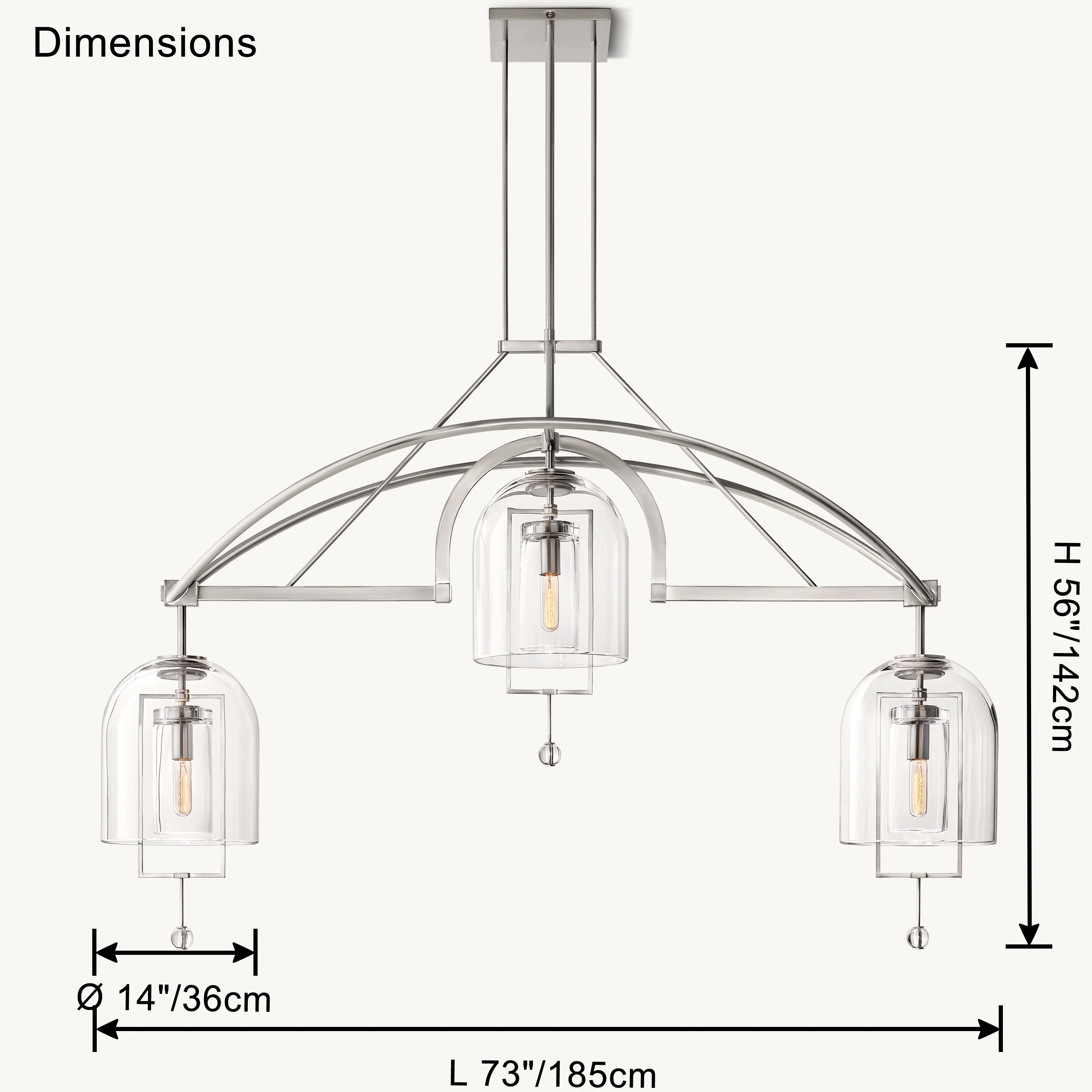 WOMO Bell Glass Chandelier-WM2814 - Image 25