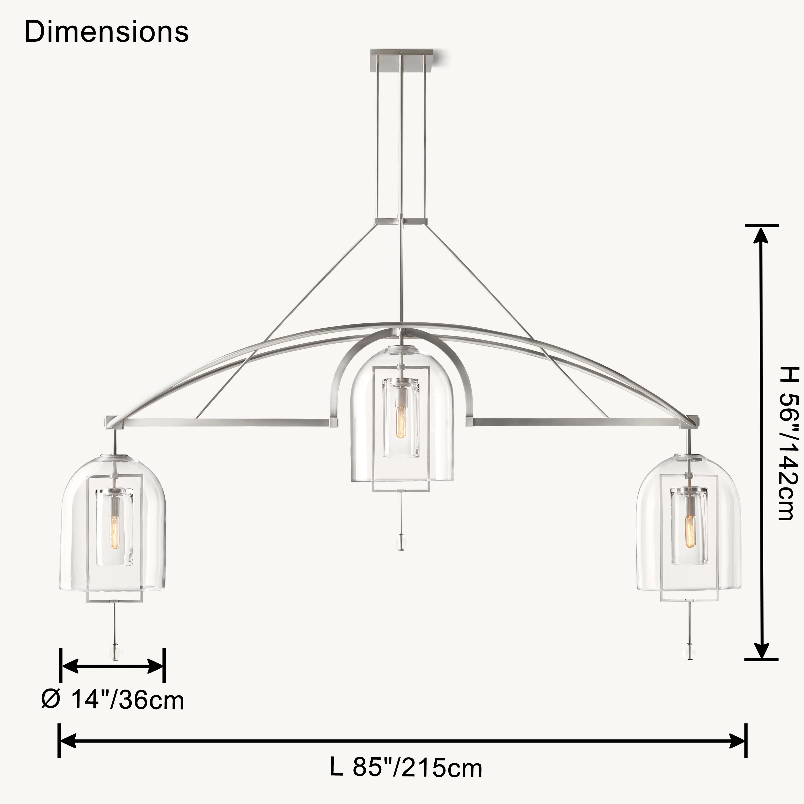 WOMO Bell Glass Chandelier-WM2814 - Image 27
