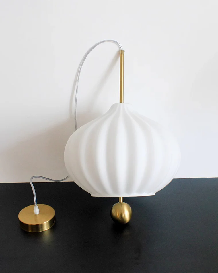 WOMO Wind Bell Milk Glass Pendant Light-WM2677 - Image 10