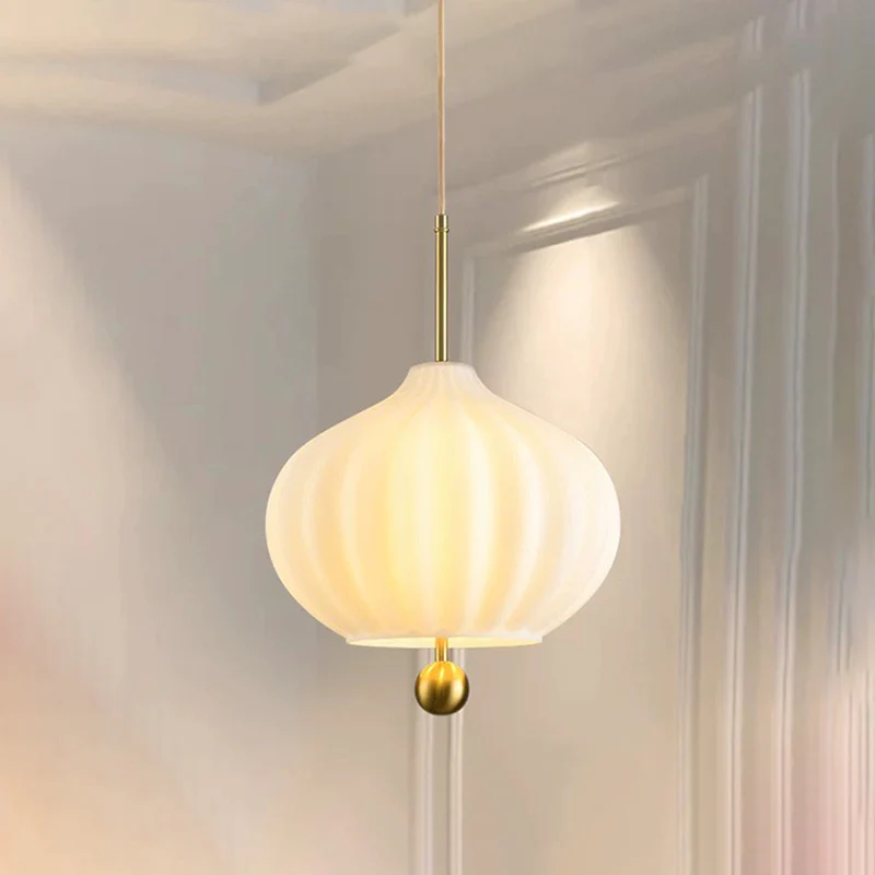 WOMO Wind Bell Milk Glass Pendant Light-WM2677 - Image 13