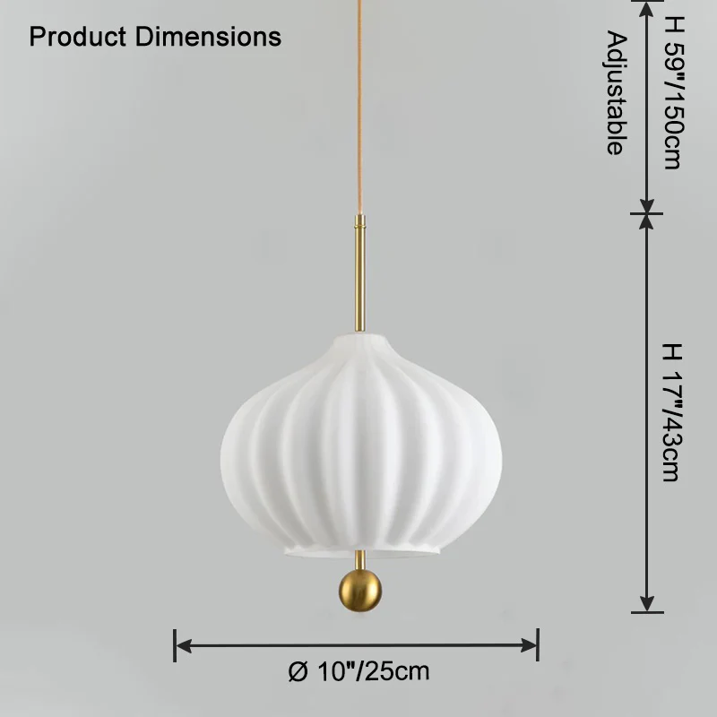 WOMO Wind Bell Milk Glass Pendant Light-WM2677 - Image 14