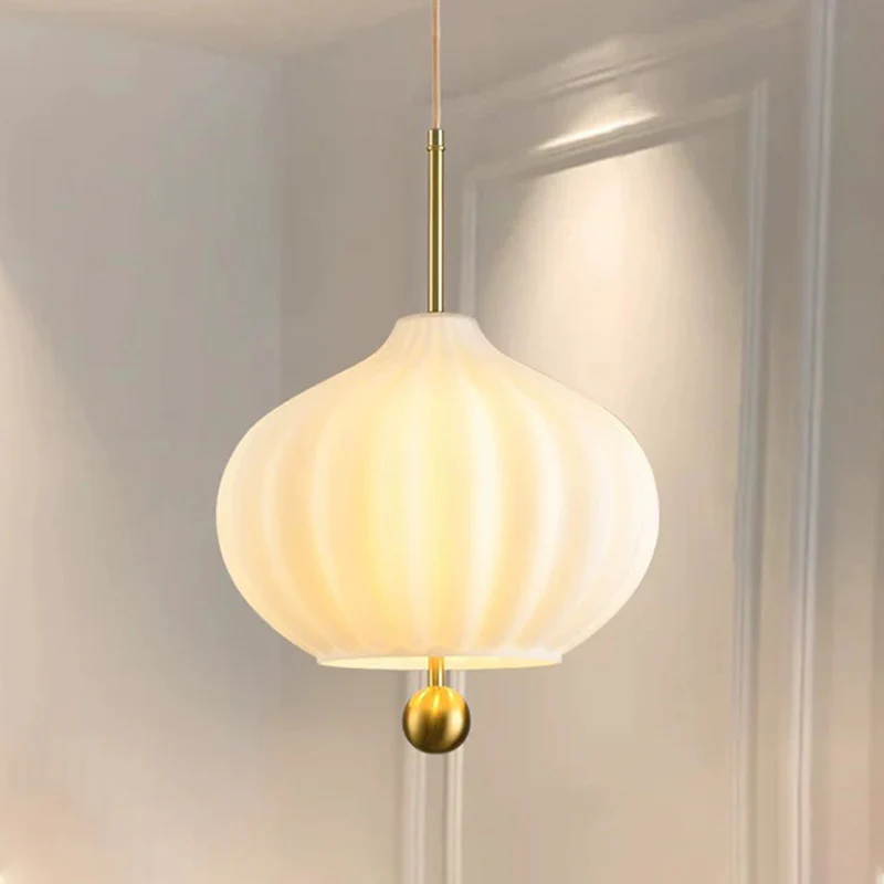 WOMO Wind Bell Milk Glass Pendant Light-WM2677 - Image 15
