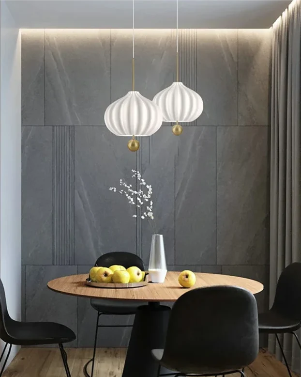 WOMO Wind Bell Milk Glass Pendant Light-WM2677 - Image 5