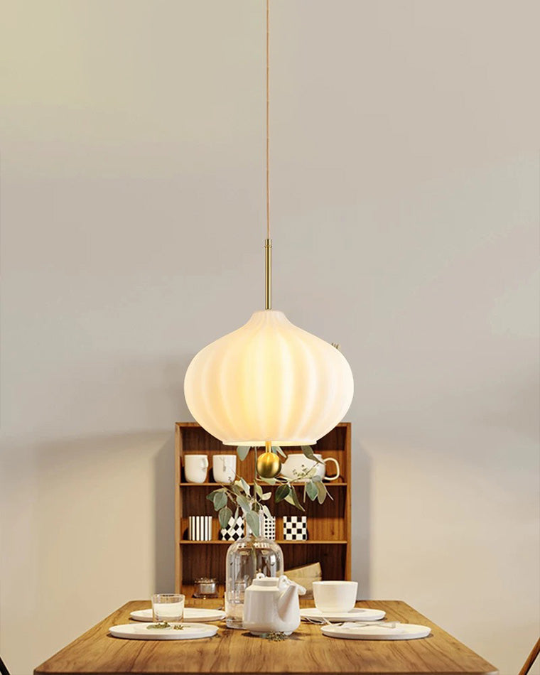 WOMO Wind Bell Milk Glass Pendant Light-WM2677 - Image 6
