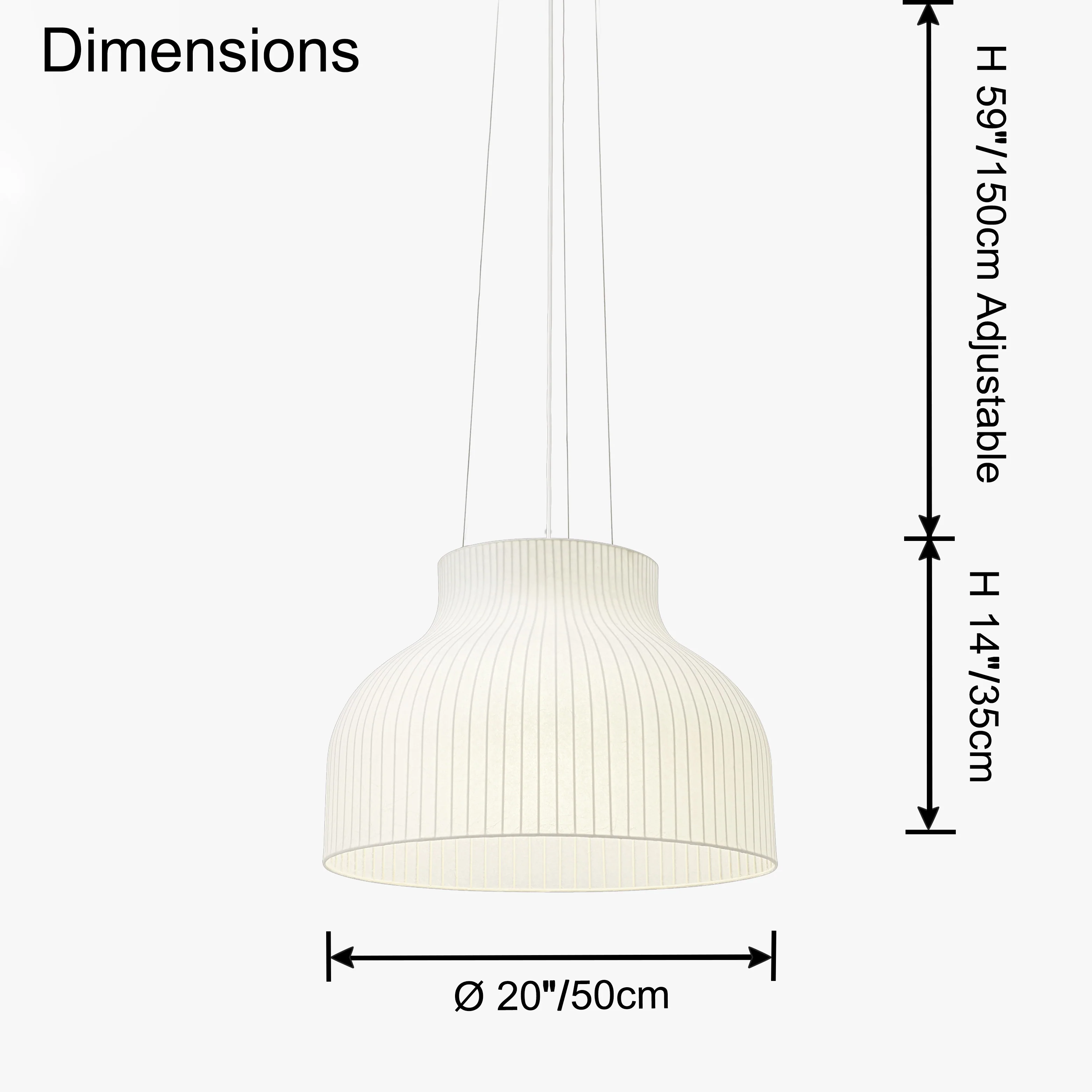 WOMO Bell Silk Pendant Light-WM2971 - Image 20