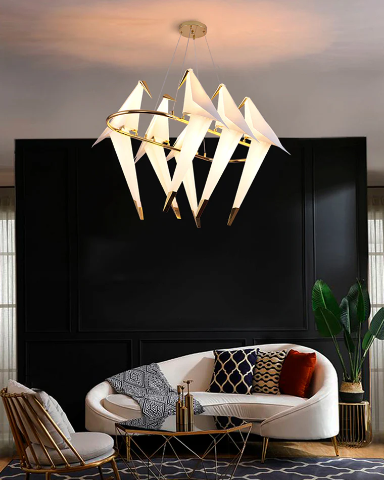 WOMO Origami Bird Oval Chandelier-WM2737 - Image 2