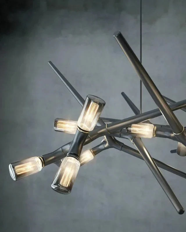 WOMO Black Branch Chandelier-WM2672 - Image 11