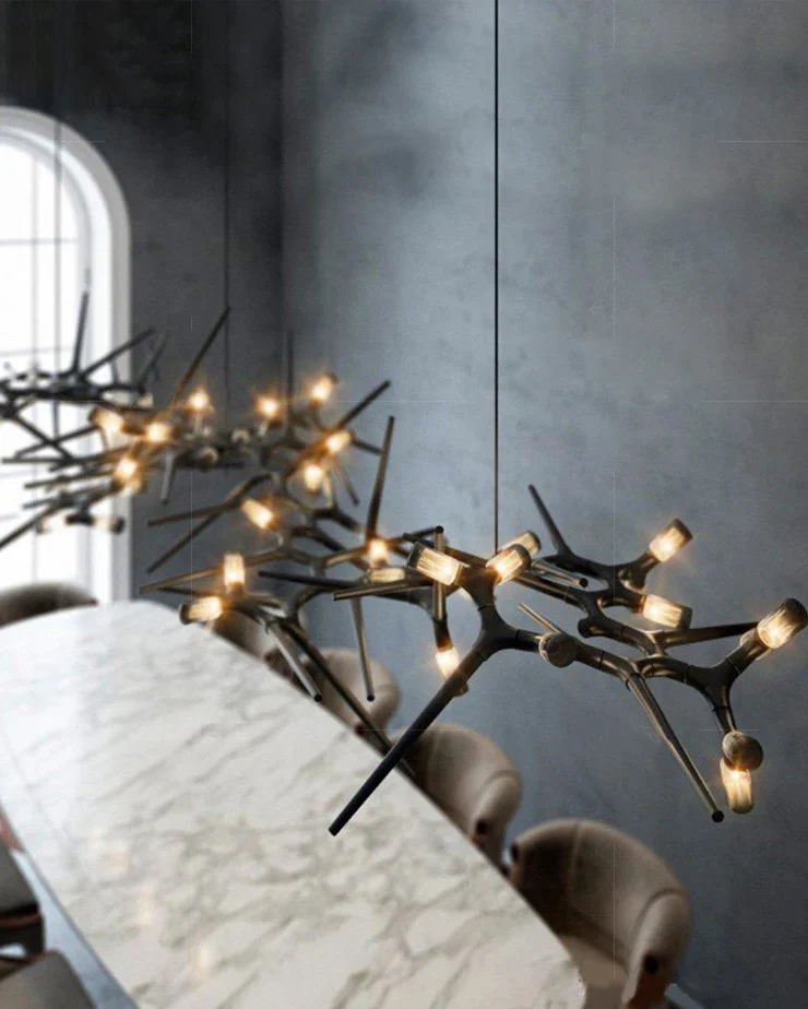 WOMO Black Branch Chandelier-WM2672 - Image 2