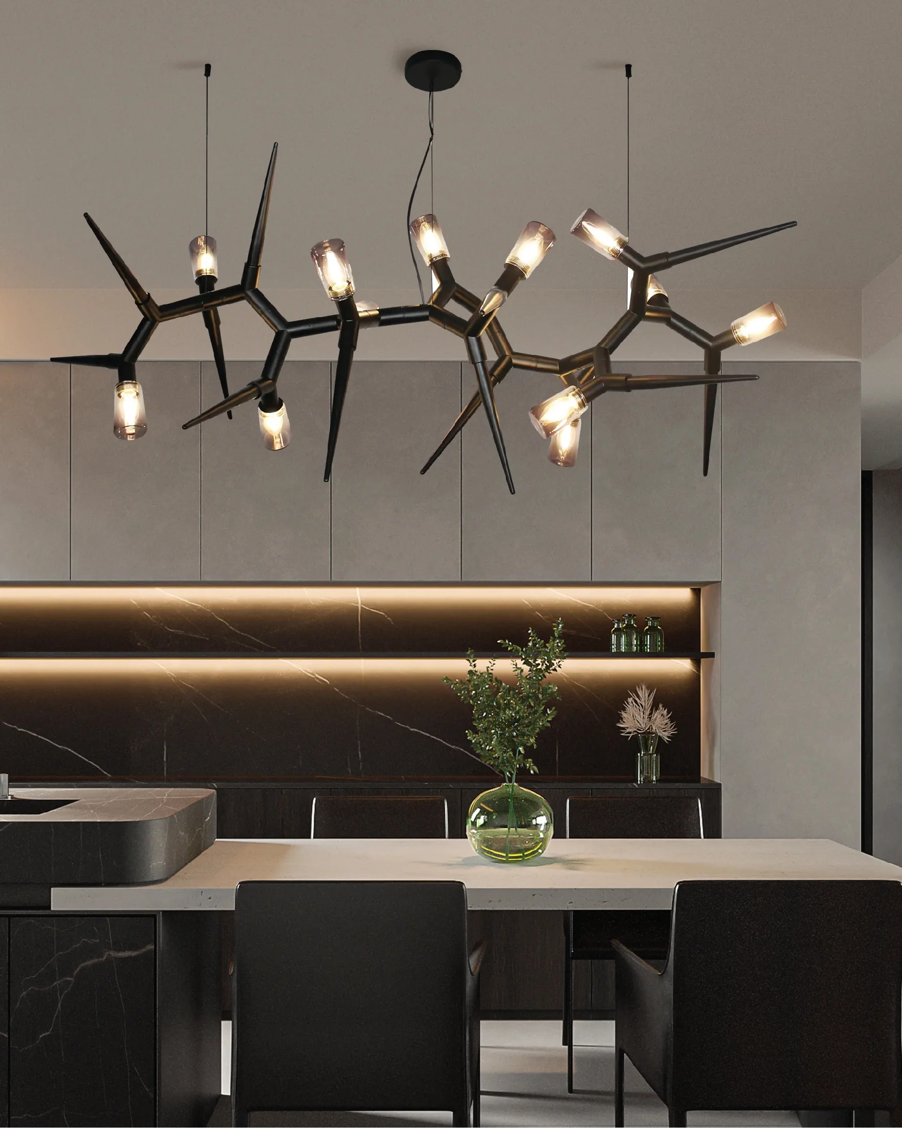 WOMO Black Branch Chandelier-WM2672 - Image 6