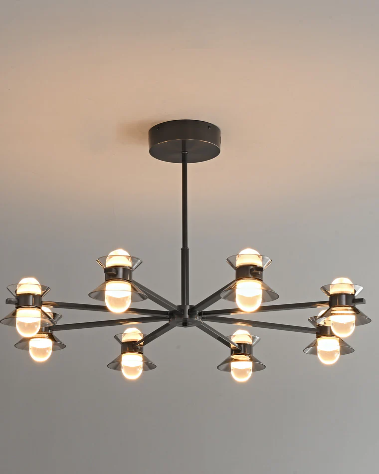 WOMO 6/8/10 Light Black Brass Chandelier-WM2226 - Image 33