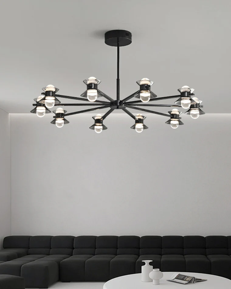 WOMO 6/8/10 Light Black Brass Chandelier-WM2226 - Image 4