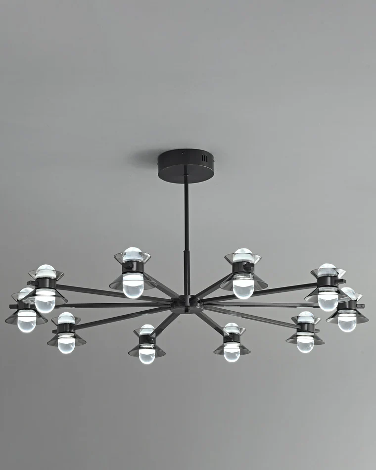 WOMO 6/8/10 Light Black Brass Chandelier-WM2226 - Image 5