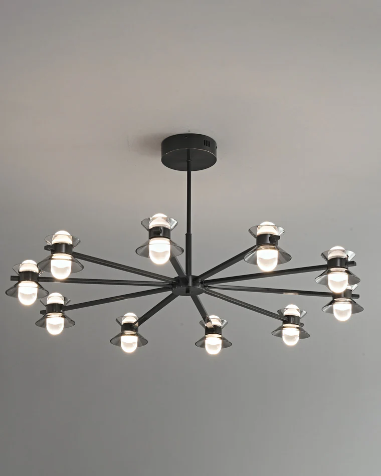 WOMO 6/8/10 Light Black Brass Chandelier-WM2226 - Image 6