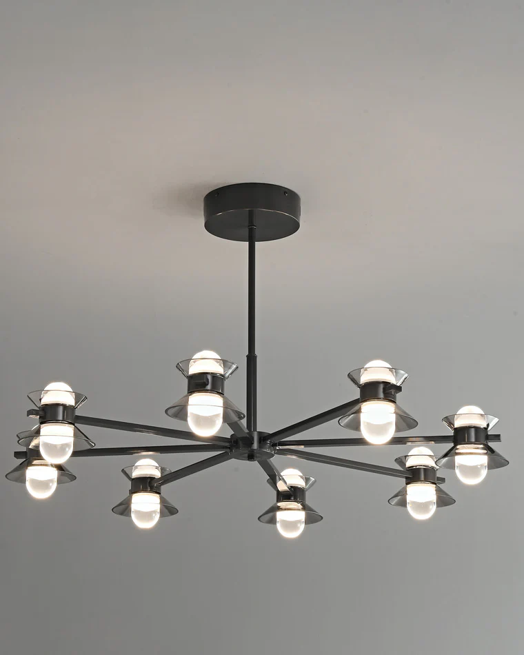 WOMO 6/8/10 Light Black Brass Chandelier-WM2226 - Image 7