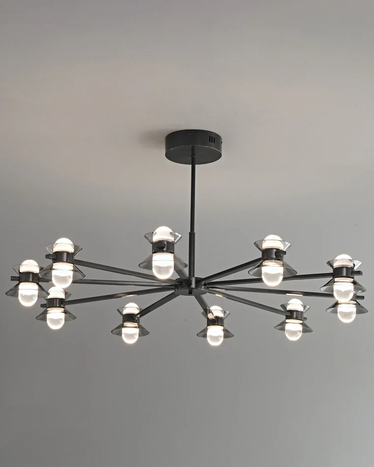 WOMO 6/8/10 Light Black Brass Chandelier-WM2226 - Image 9