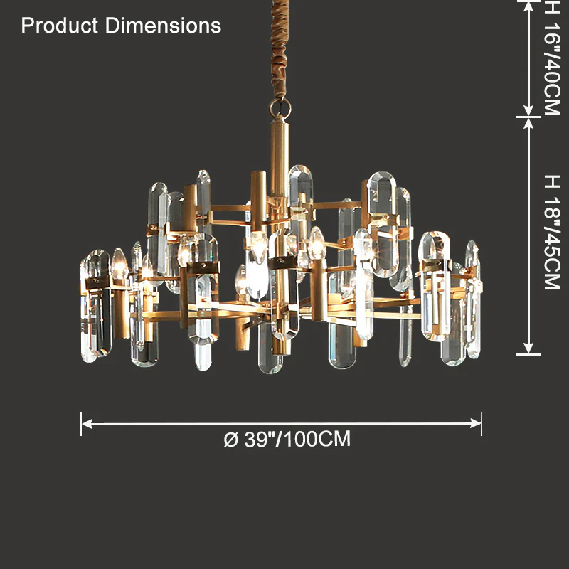 WOMO Black Candle Crystal Chandelier-WM2519 - Image 16