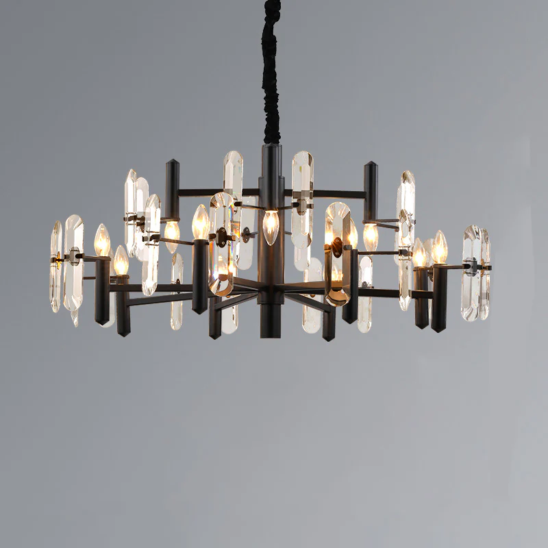 WOMO Black Candle Crystal Chandelier-WM2519 - Image 21