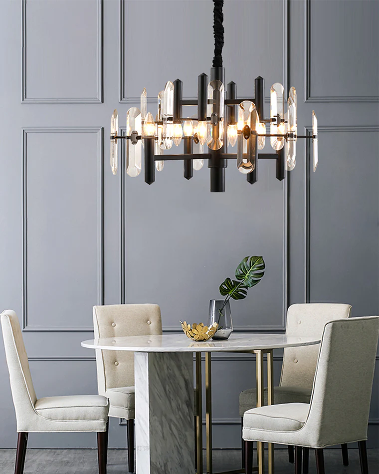 WOMO Black Candle Crystal Chandelier-WM2519 - Image 3