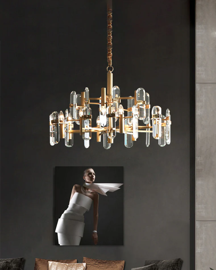 WOMO Black Candle Crystal Chandelier-WM2519 - Image 4