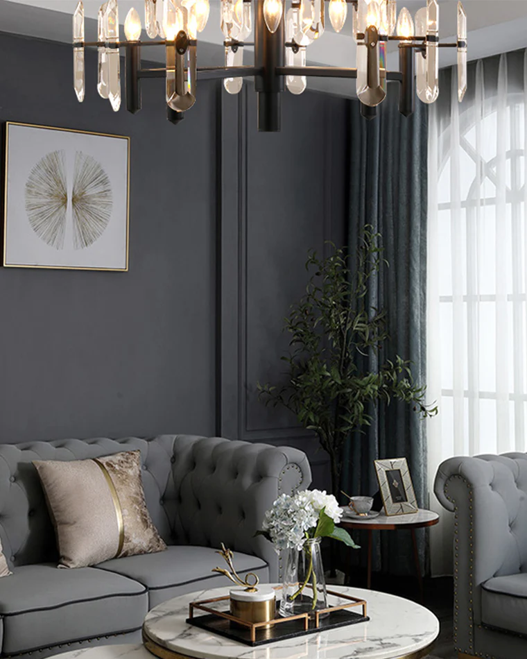 WOMO Black Candle Crystal Chandelier-WM2519 - Image 6