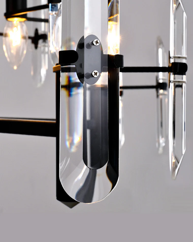 WOMO Black Candle Crystal Chandelier-WM2519 - Image 9