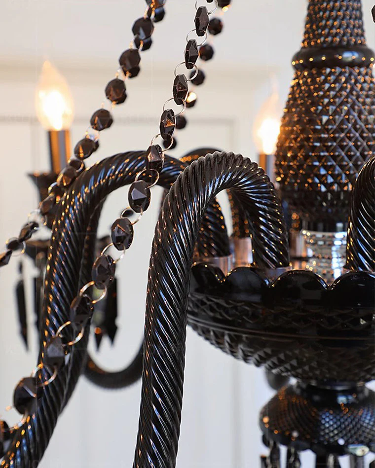 WOMO Victorian Black Candlestic Crystal Chandelier-WM2373 - Image 10