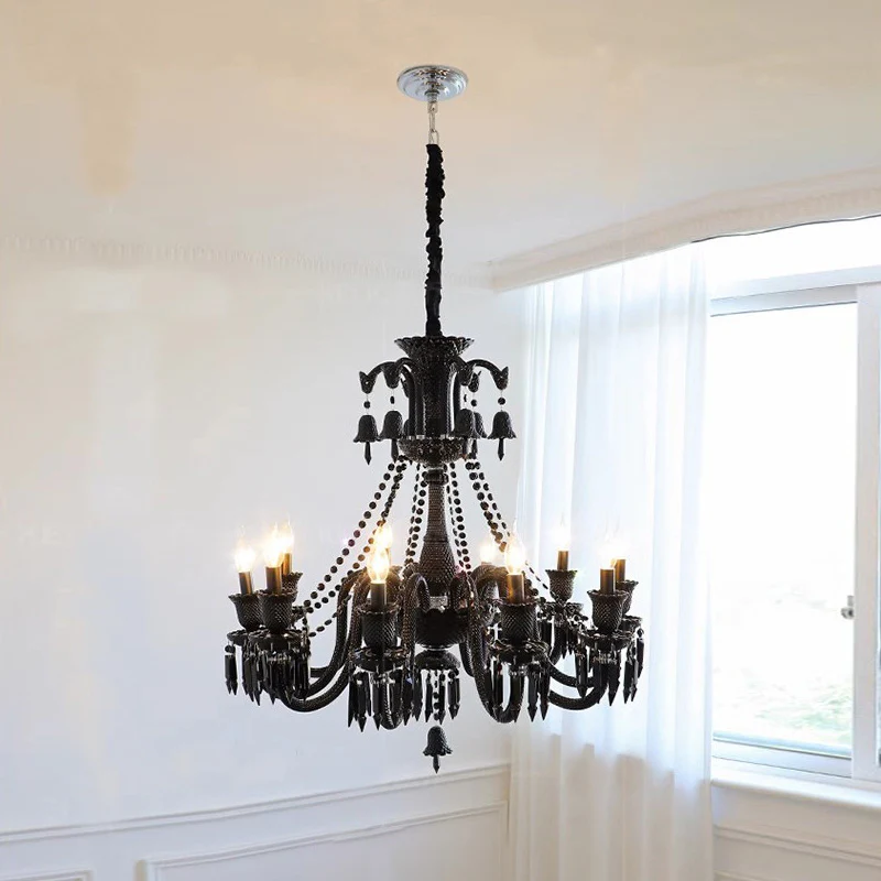 WOMO Victorian Black Candlestic Crystal Chandelier-WM2373 - Image 13