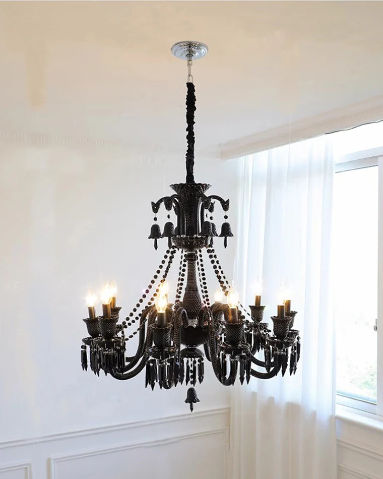 WOMO Victorian Black Candlestic Crystal Chandelier-WM2373 - Image 3