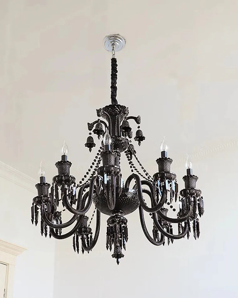 WOMO Victorian Black Candlestic Crystal Chandelier-WM2373 - Image 4