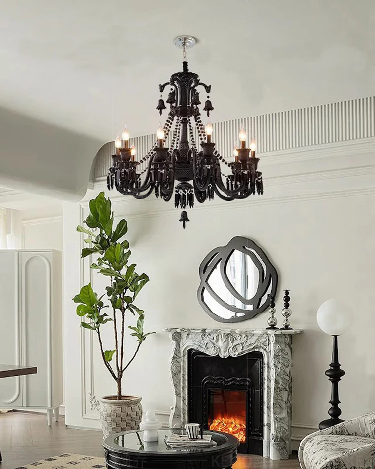 WOMO Victorian Black Candlestic Crystal Chandelier-WM2373 - Image 5