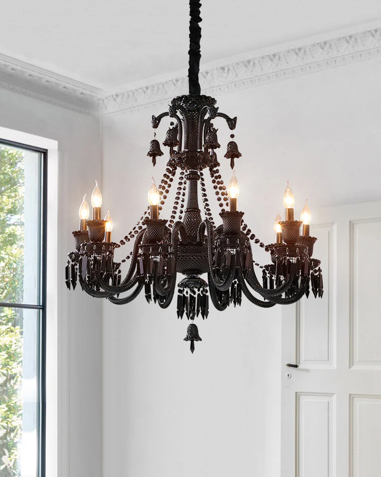 WOMO Victorian Black Candlestic Crystal Chandelier-WM2373 - Image 6