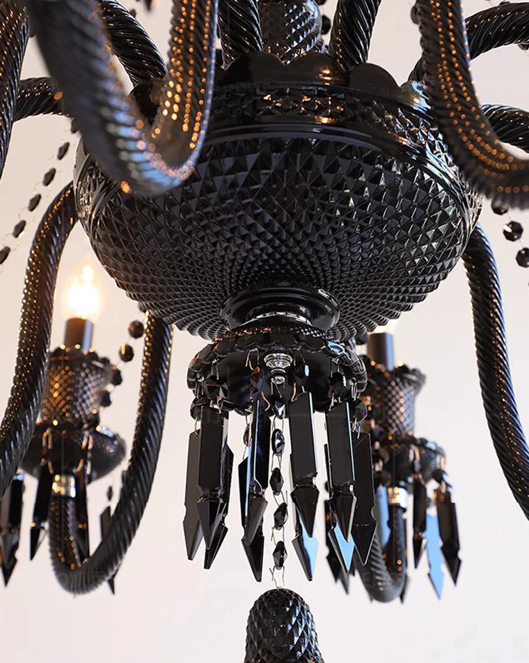 WOMO Victorian Black Candlestic Crystal Chandelier-WM2373 - Image 7