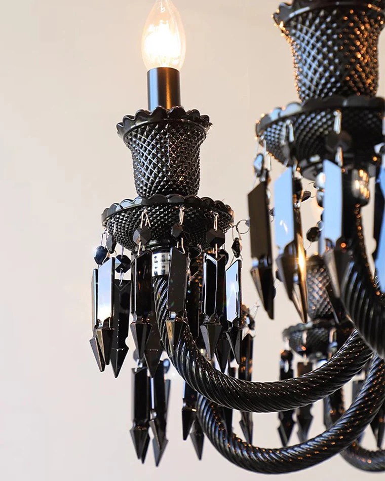 WOMO Victorian Black Candlestic Crystal Chandelier-WM2373 - Image 8