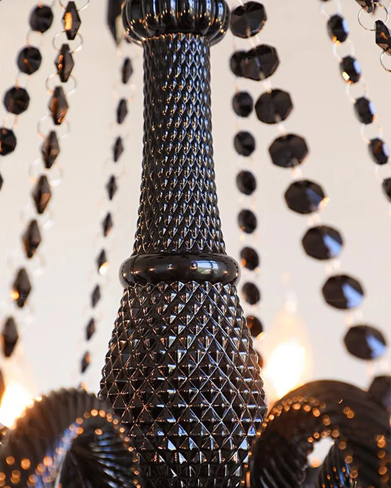 WOMO Victorian Black Candlestic Crystal Chandelier-WM2373 - Image 9
