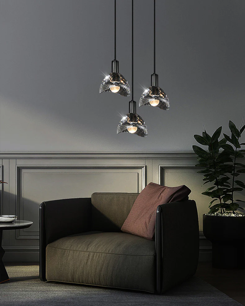 WOMO Small Black Crystal Pendant Light-WM2561 - Image 13
