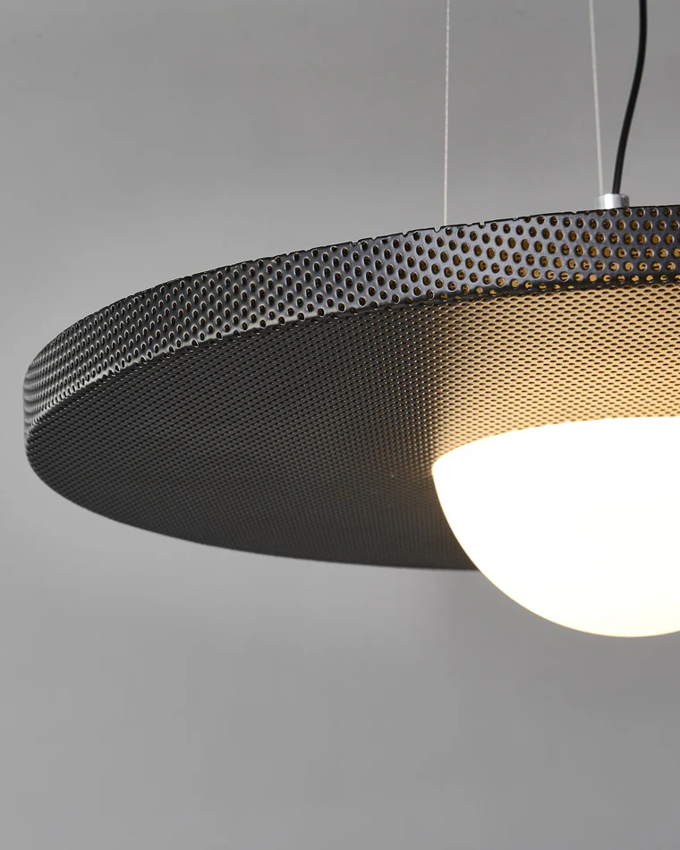 WOMO Black Disc Pendant Light-WM2324 - Image 11