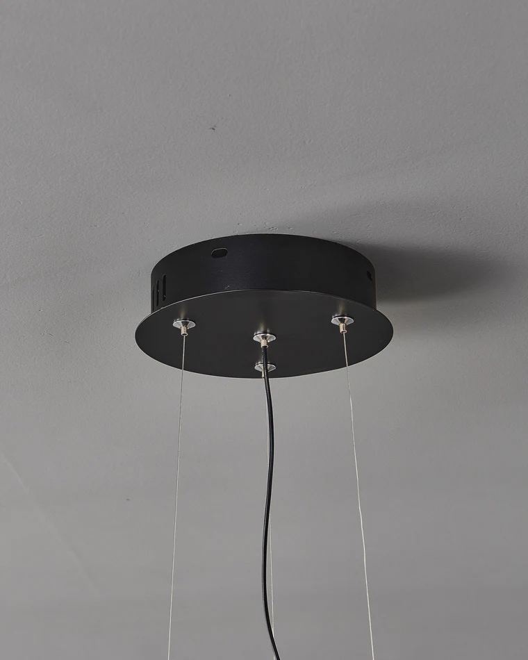 WOMO Black Disc Pendant Light-WM2324 - Image 12