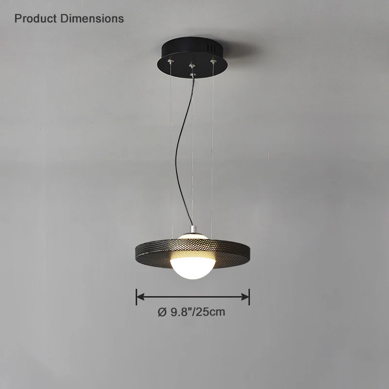 WOMO Black Disc Pendant Light-WM2324 - Image 18