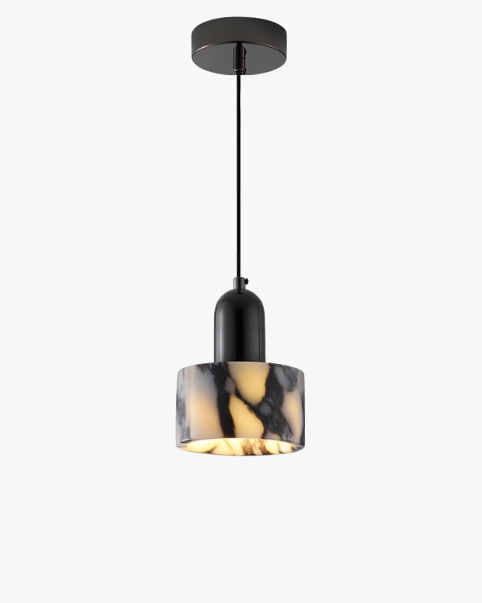 WOMO Black Dome Stone Pendant Light-WM3001