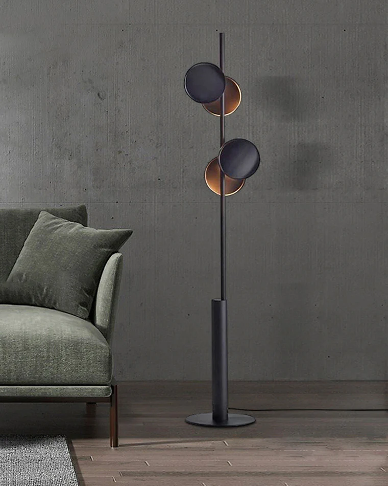 WOMO Black Pole Floor Lamp-WM7037 - Image 2