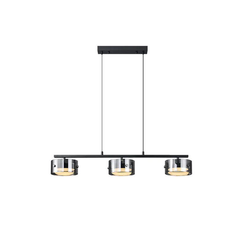 WOMO Black Glass Drum Pendant Light-WM2592 - Image 10